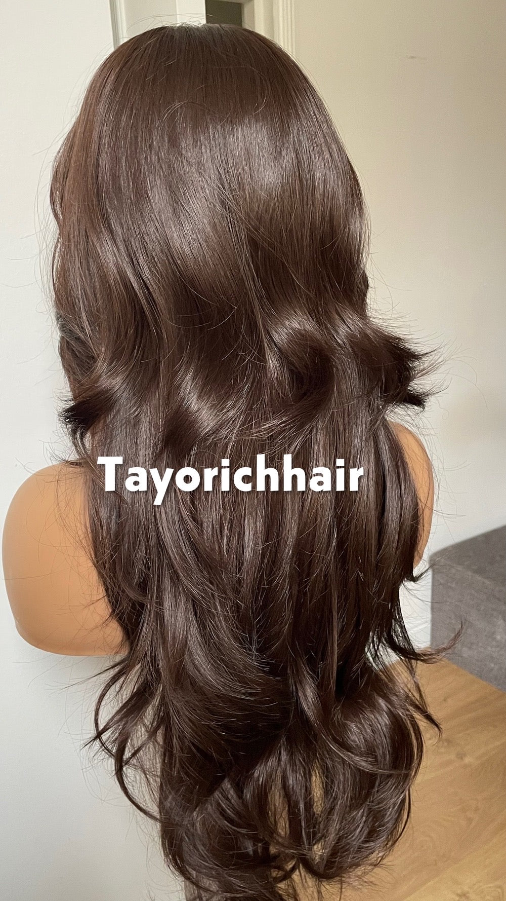 Tayorichhair Dark Brown Layered Glueless Synthetic Lace Front Wig (10"-22")