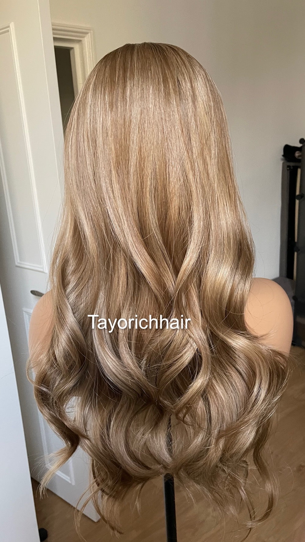 Mixed Ash Brown Lace Frontal Wig With Black Roots/ Mixed Brown Synthetic Wig For Womem Daily Wear Alopecia Hairloss Wigs/ Brown Wavy Hair
