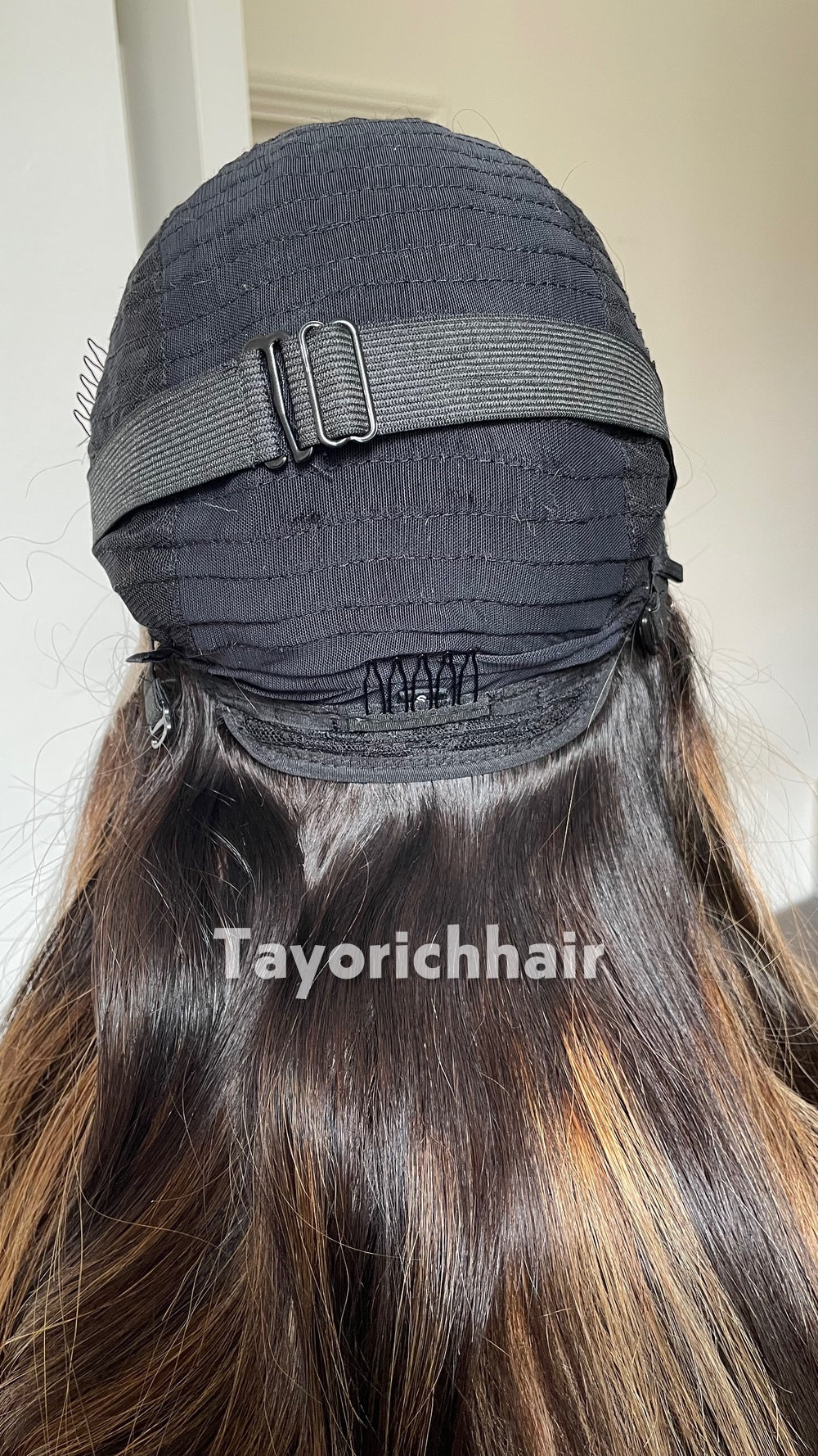 Black Human Hair Lace Front Wig with Blonde Highlights | 24” Wavy HD Lace Wig | 13x4 Glueless Wig | 100% Human Hair | Tayorichhair