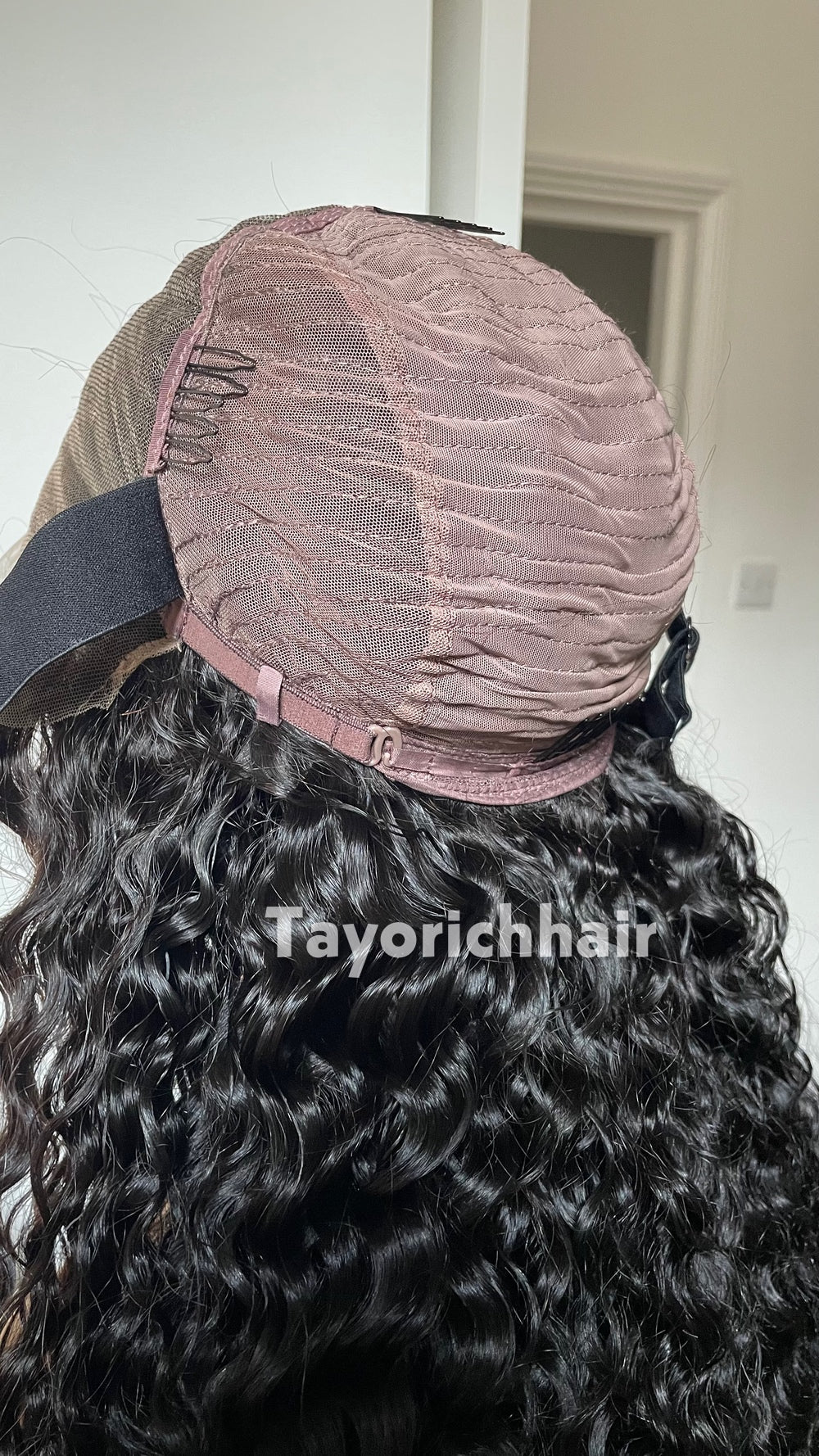24" Wet and Wavy Curls HD Lace Human Hair Wig - 180% Density 1B Natural Black | Medical & Beauty