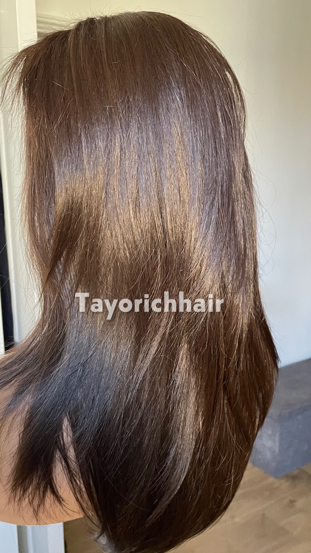 Dark Brown 18” Feathered Layer Wig | Lightweight Lace Front