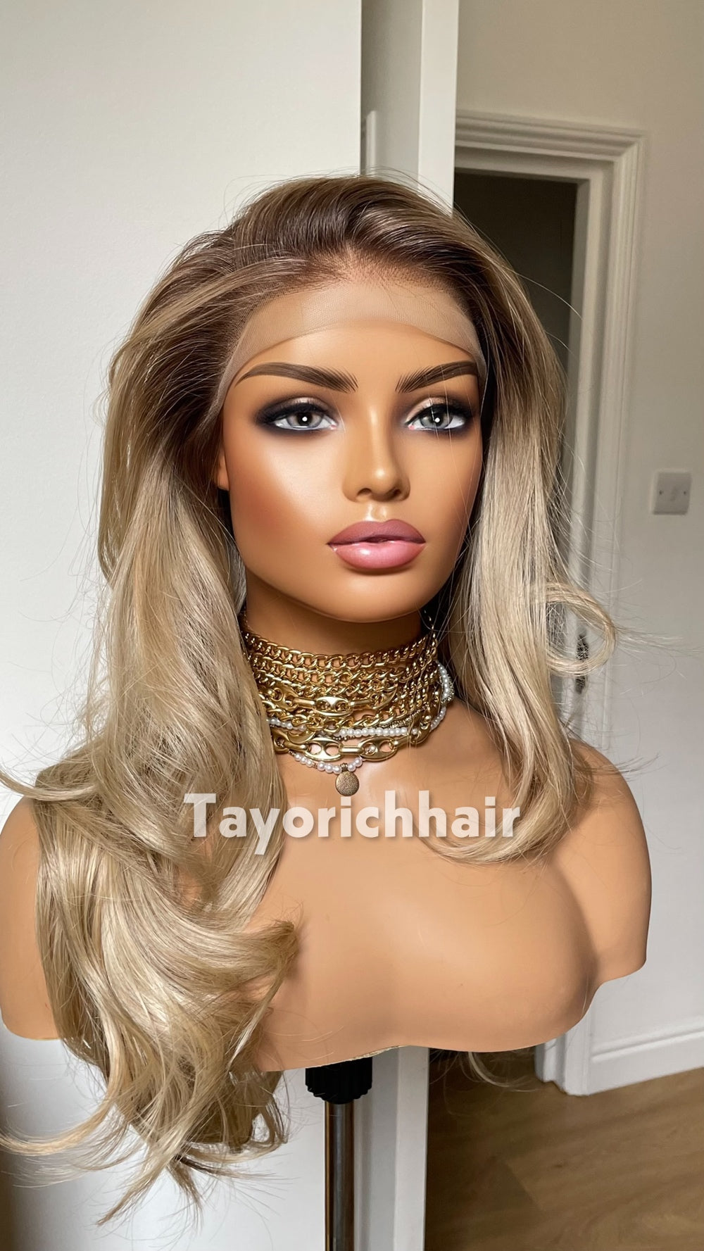 Sun Kissed Honey Blonde Wavy Lace Front Wig - 20" Heat Resistant Synthetic | Suitable for Medical Hair Loss, Alopecia & Fashion