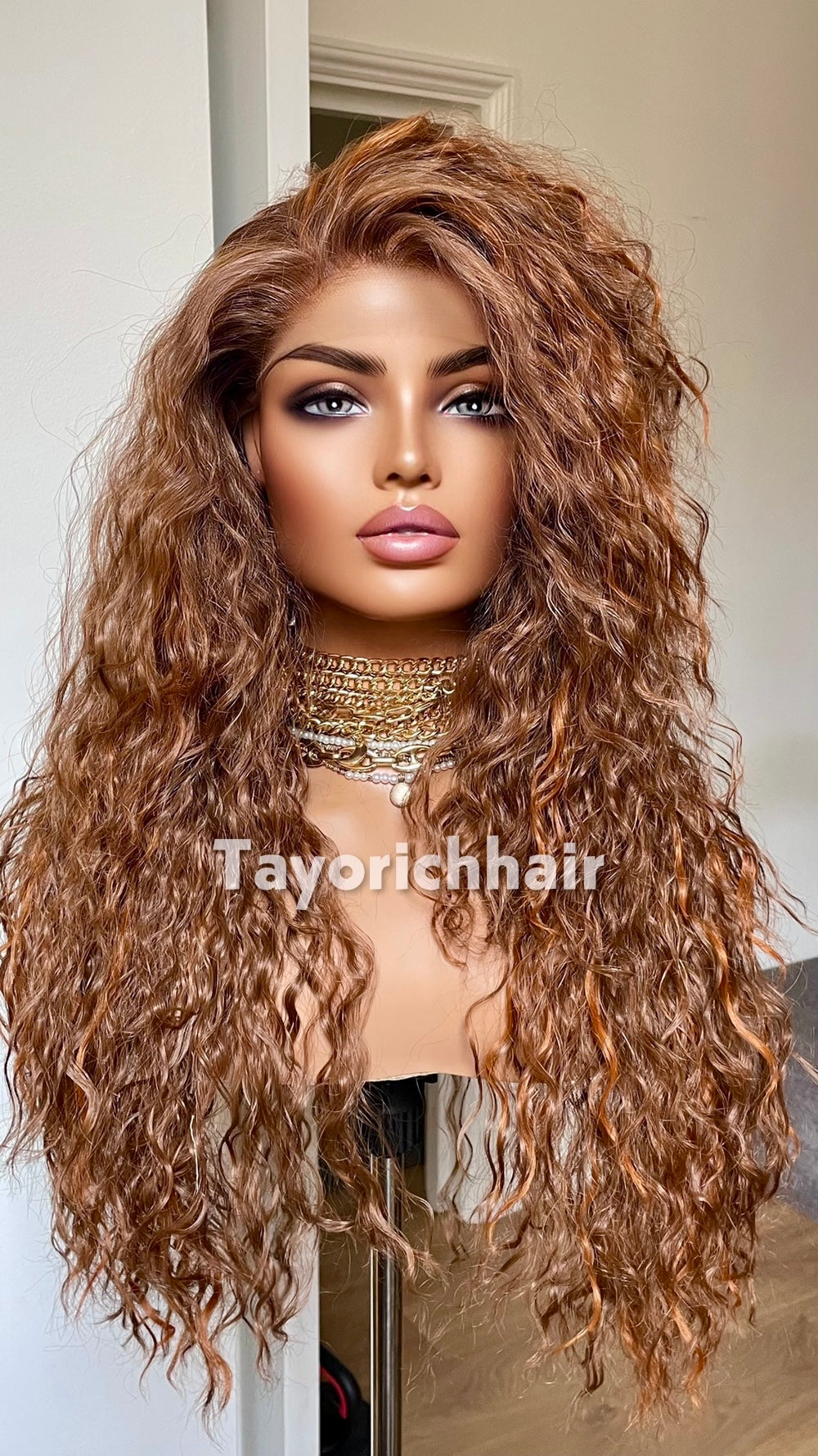 Auburn Ginger Curly Wig | 20” Lightweight Lace Front