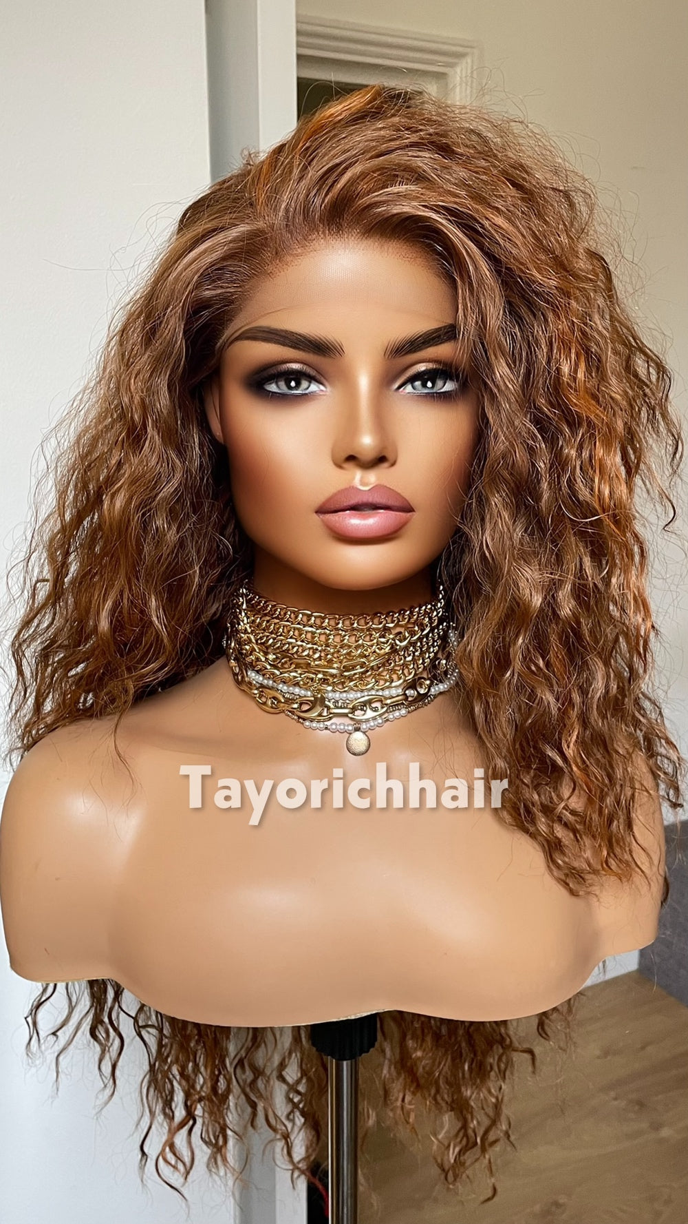 Auburn Ginger Curly Wig | 20” Lightweight Lace Front