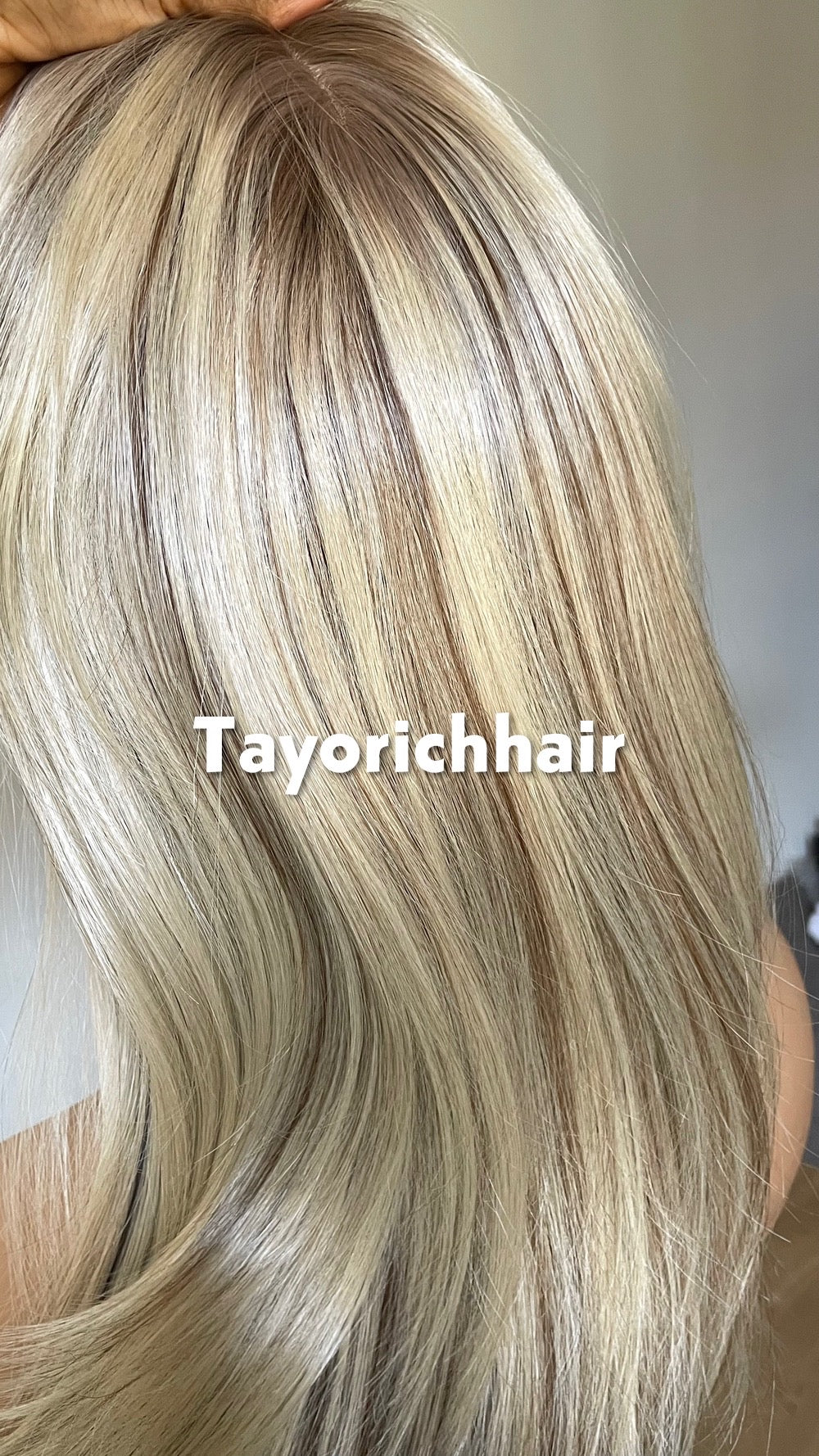 Sunkissed Blonde With Brown Highlights Wig; Lace Frontal Synthetic Wig, 16 Inches, Low Density Wig