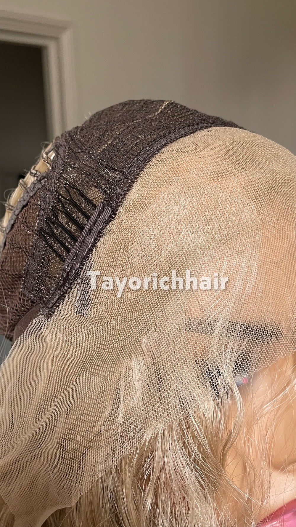 Medium Blonde Curly Wig | 10” Front 20” Back | Heat Safe Synthetic Lace Front Wig | 13x3 Transparent Lace | Small Cap | Tayorichhair