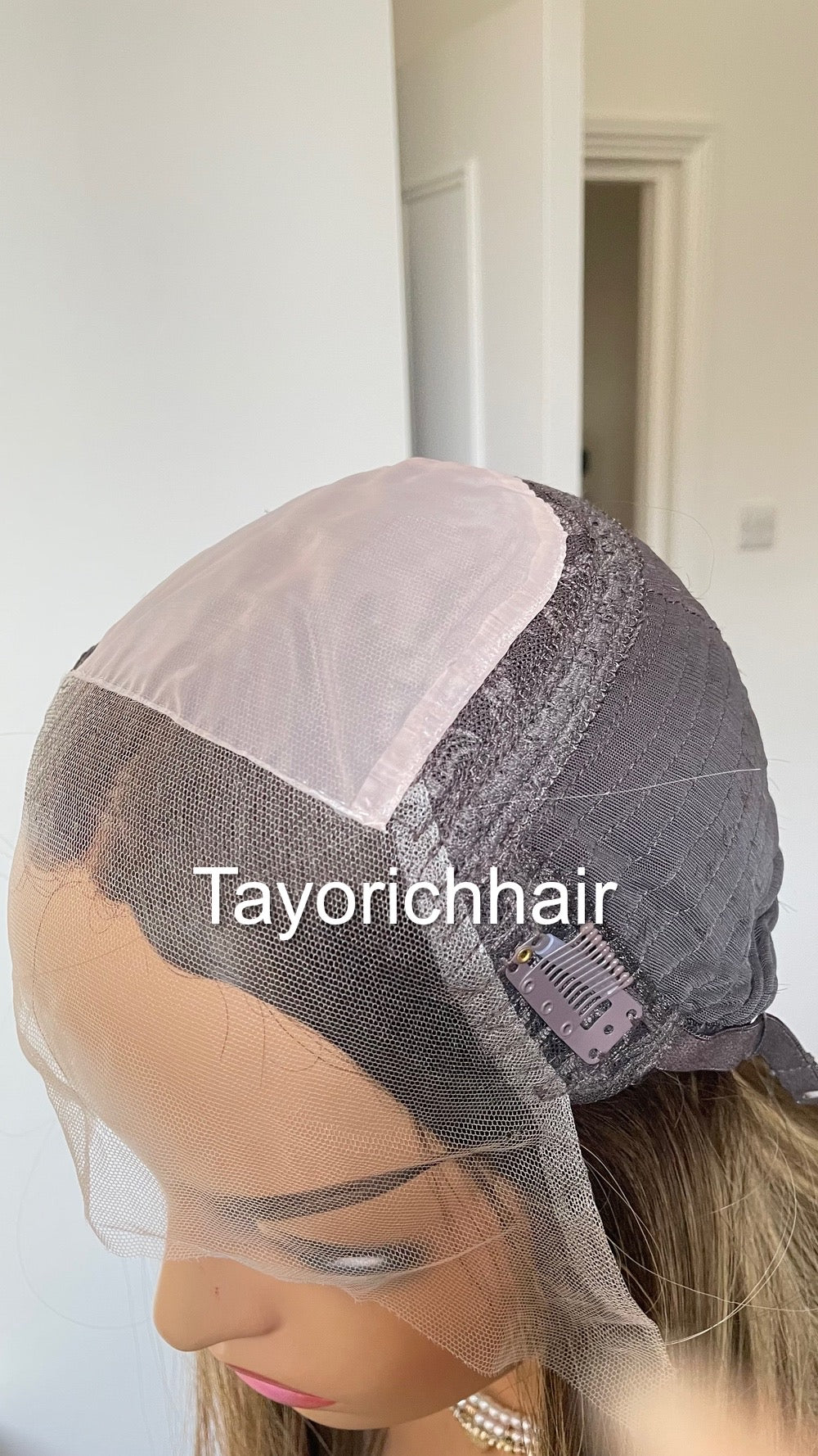 Balayage Human Hair Lace Top Wig In 18 Inches/ European Human Hair Wig/ Natural Looking Wig For Women/ Blonde & Brown Wig By Tayorichhair