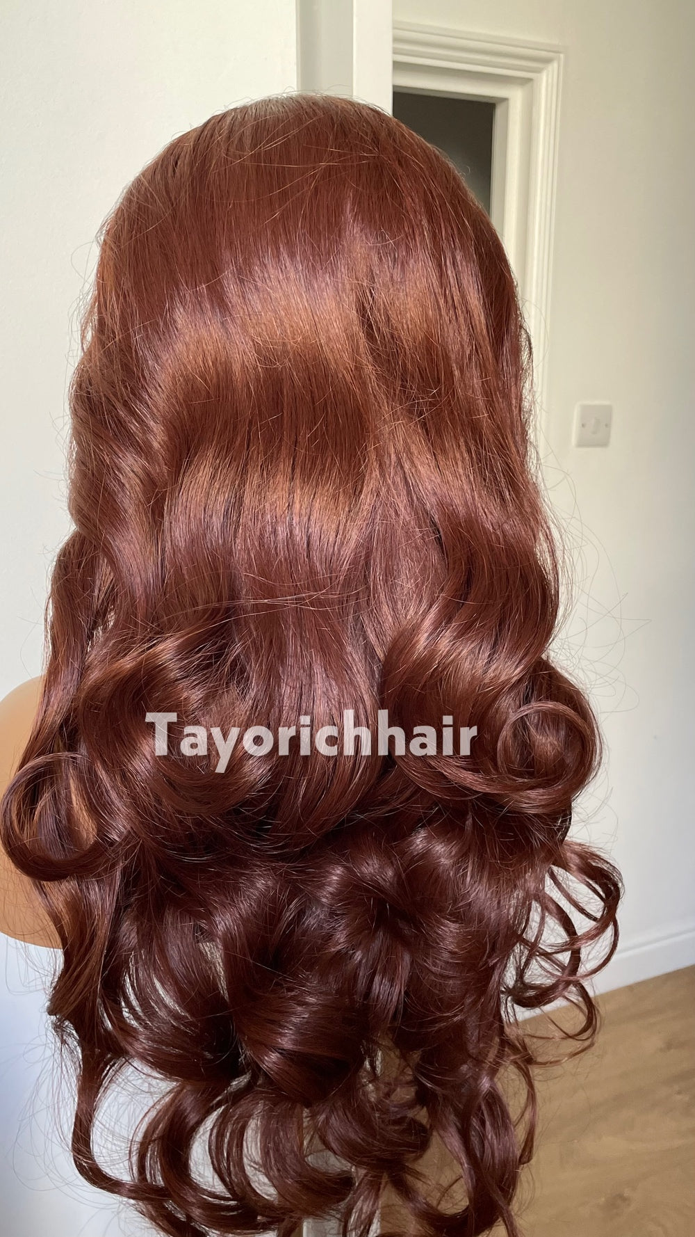 Reddish Brown Lace Front Wig | 24” Bouncy Waves | 13x6 Lace| Tayorichhair