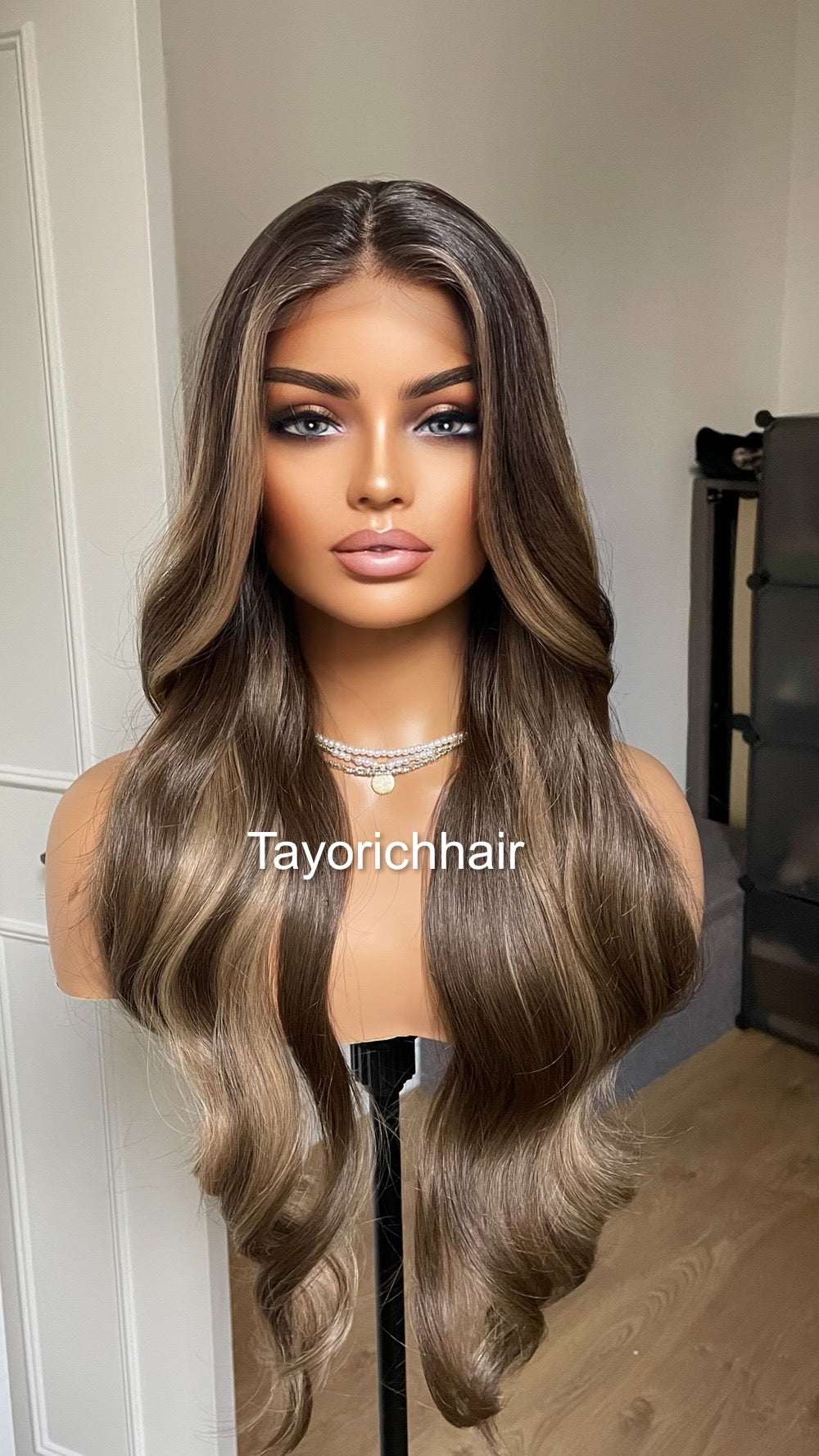 Money Piece Dark And Blonde Mix 13x4 Lace Front Wig/ Raelistic Pre Plucked Hairline/ Layered 24 Inches Wig For Women/ Natural Realistic Wig