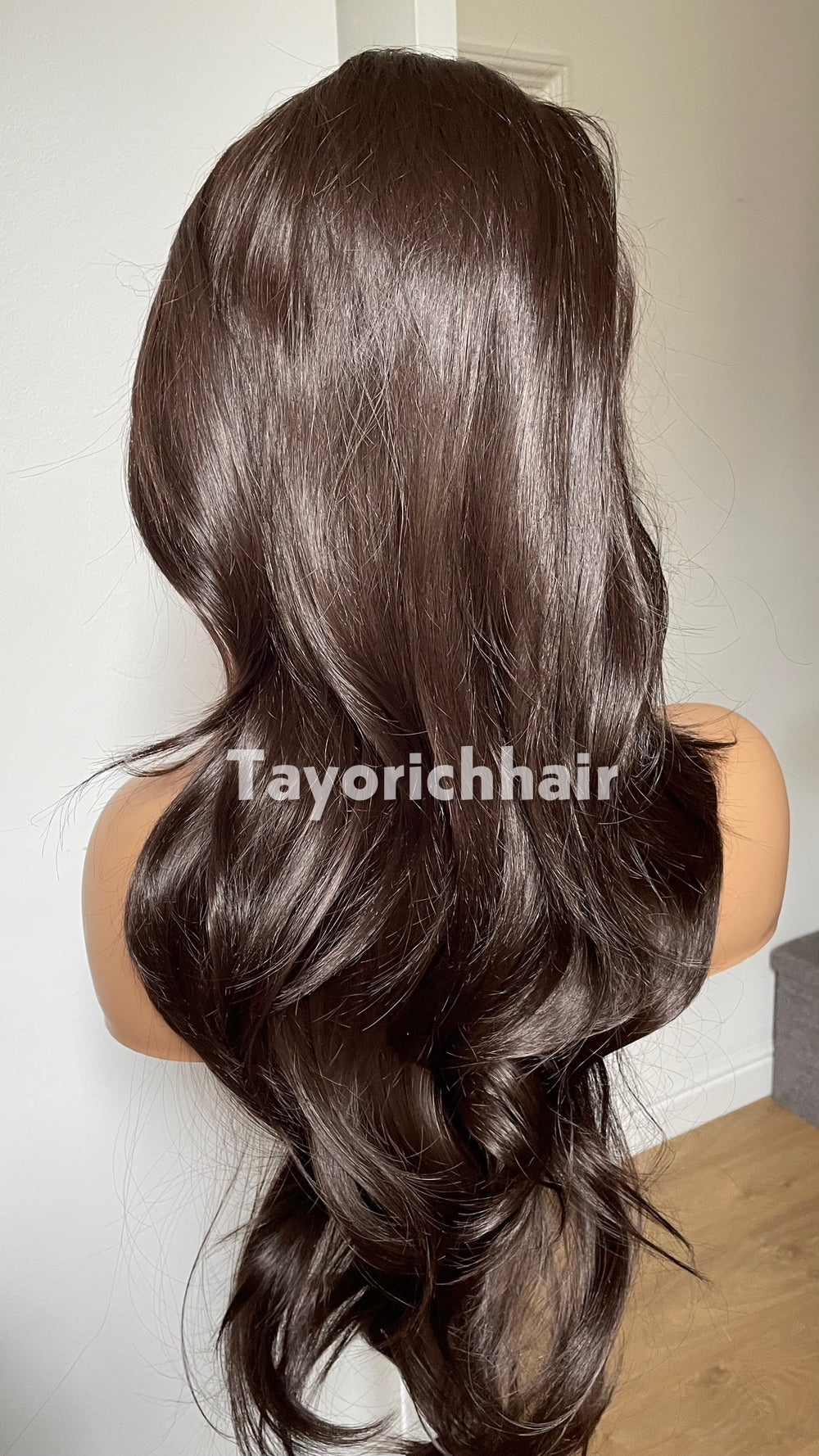 Tayorichhair Dark Brown Layered Glueless Synthetic Lace Front Wig (10"-22")