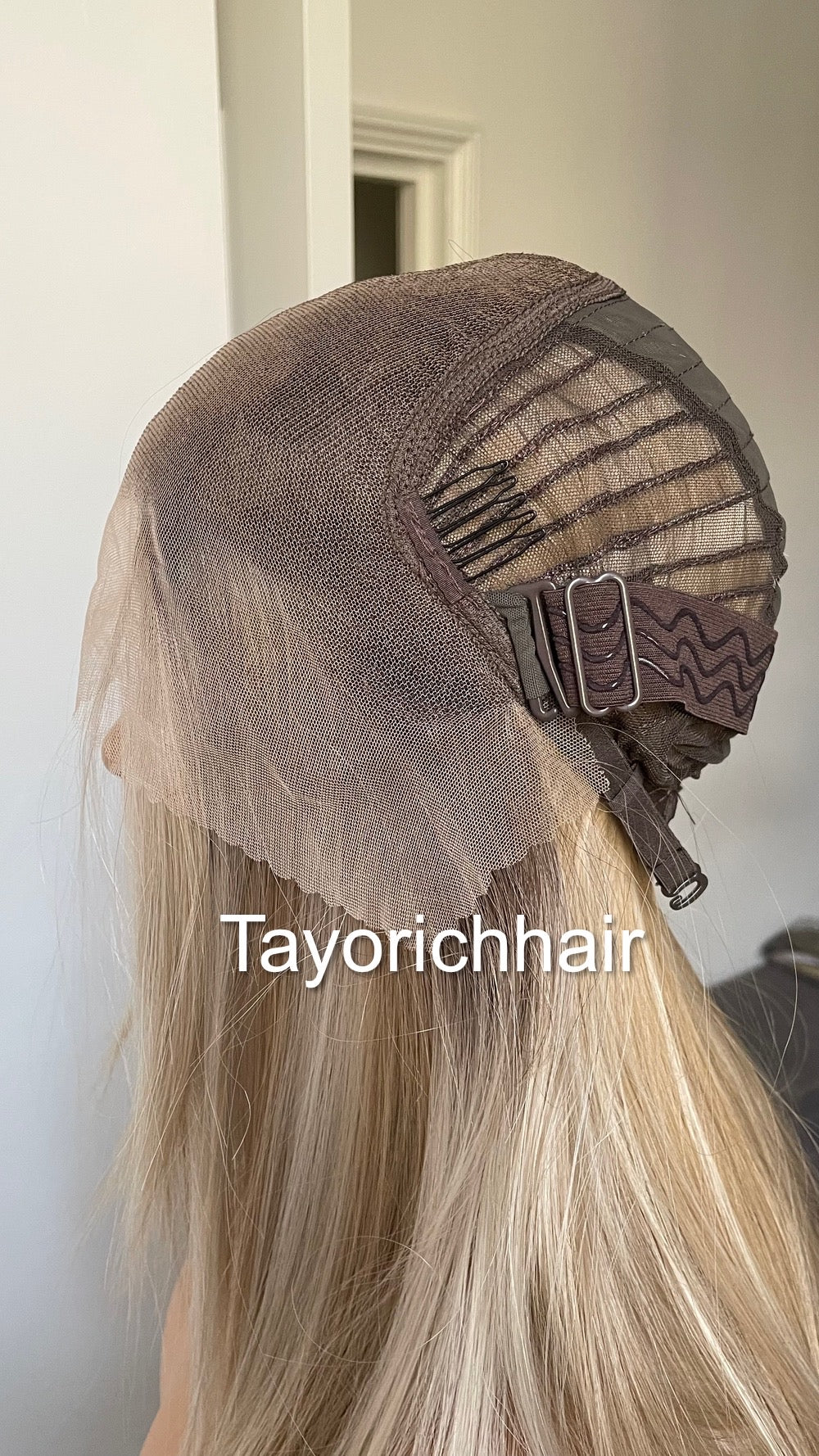 Mixed Blonde Short Hair Wig With Dark Roots/ 12 Inches Mixed Blonde Lace Frontal Wig With Middle Part/ 13 By 6 Wide Lace wig By Tayorichhair