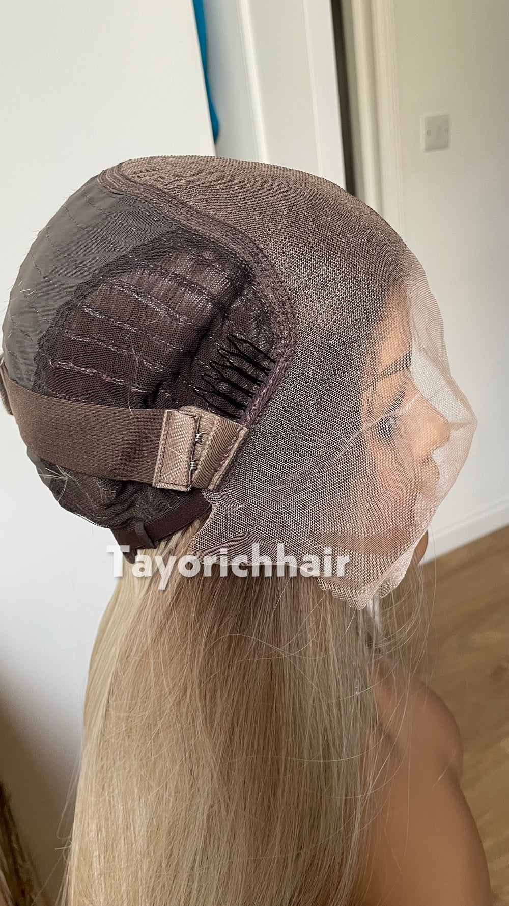 Ombre Glueless Blonde Wig; Long Straight Hair