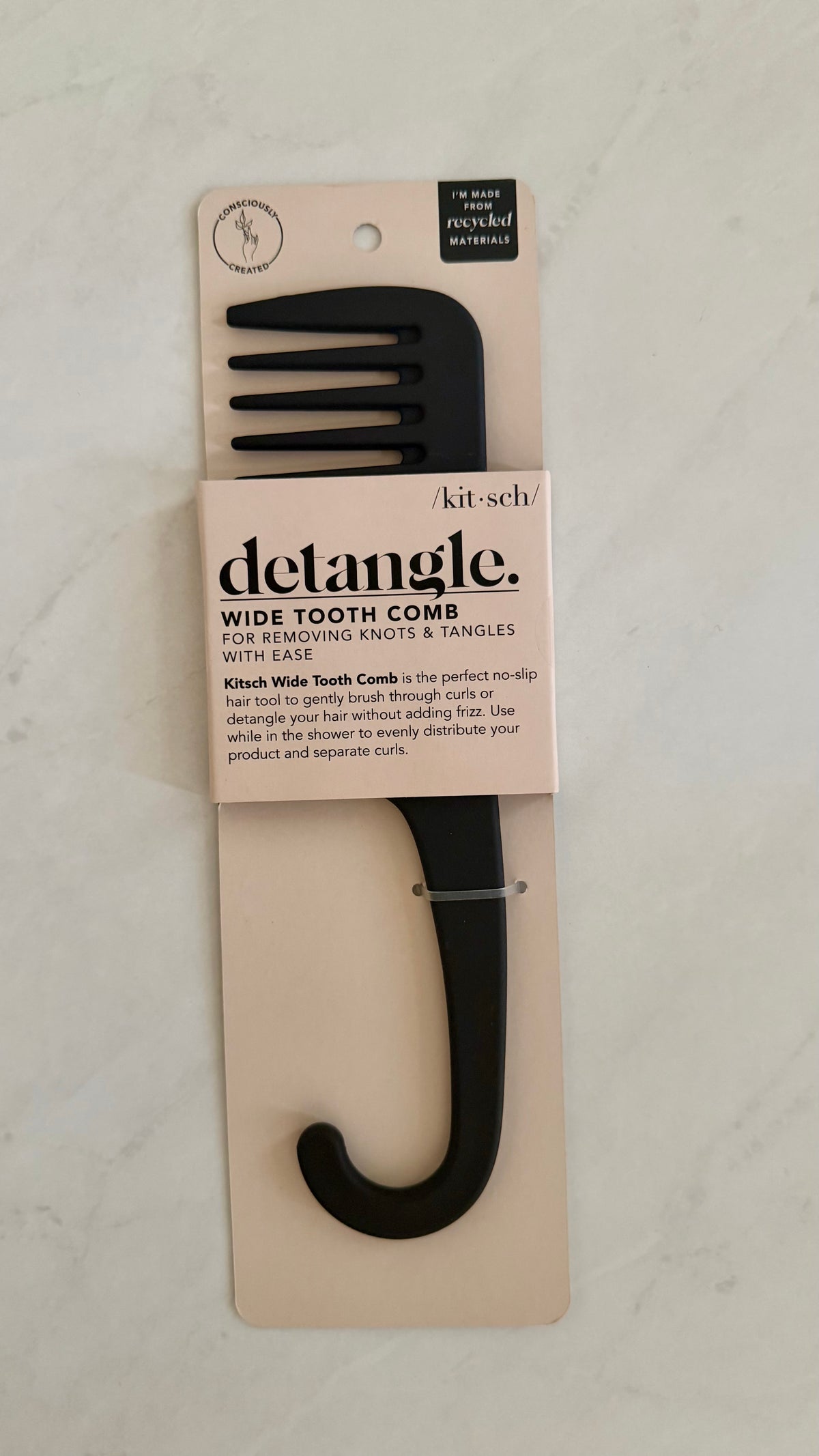 Kitsch Detangling Wide Tooth Comb — Safe For Curly Wigs & Hairpieces
