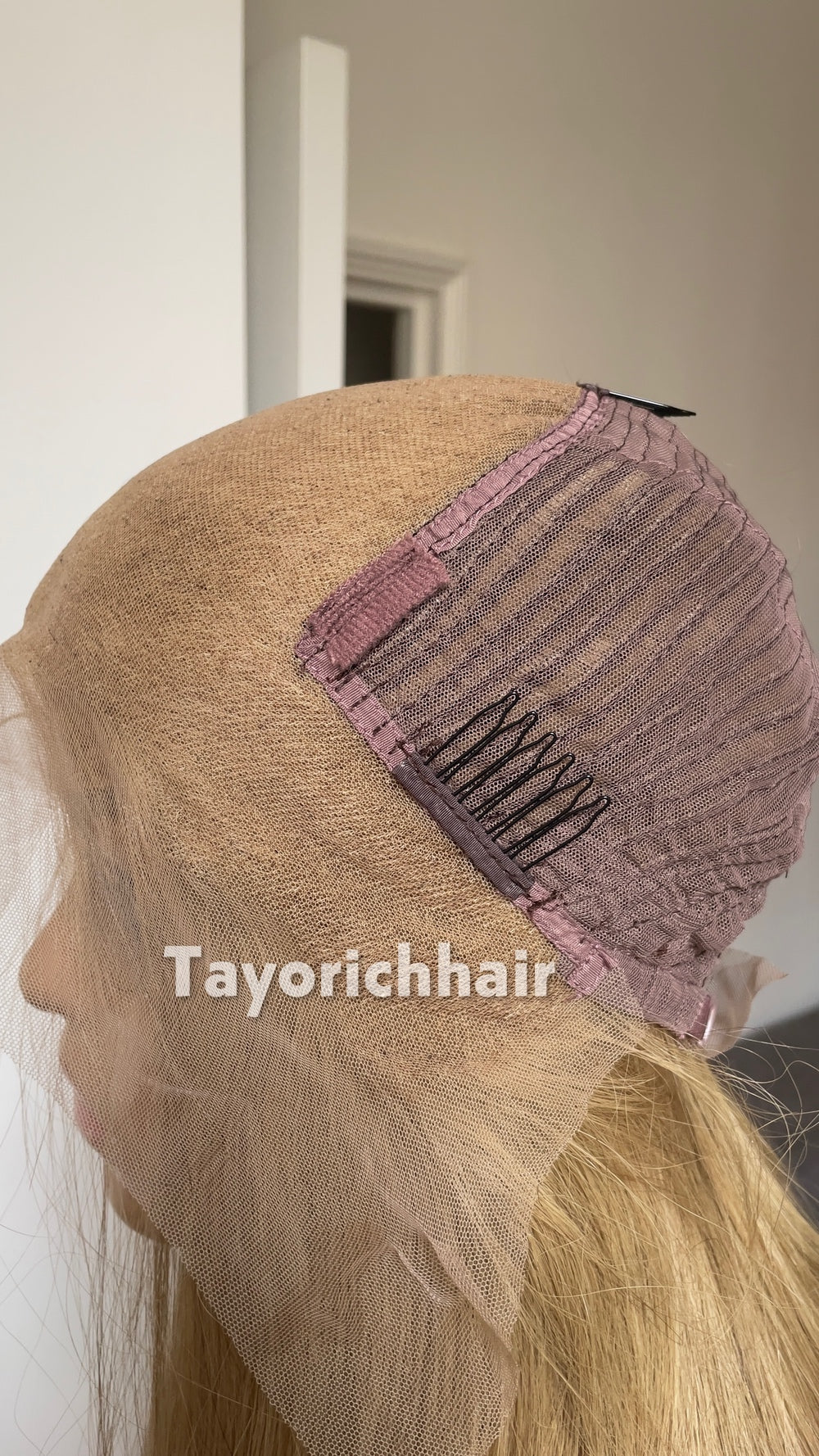 Golden Ash Blonde Human Hair Wig | 18” Straight