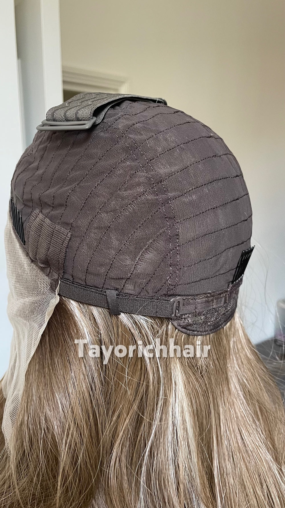 Dark Ash Brown 22” Wavy Wig | Platinum Highlights & 13x4 Lace