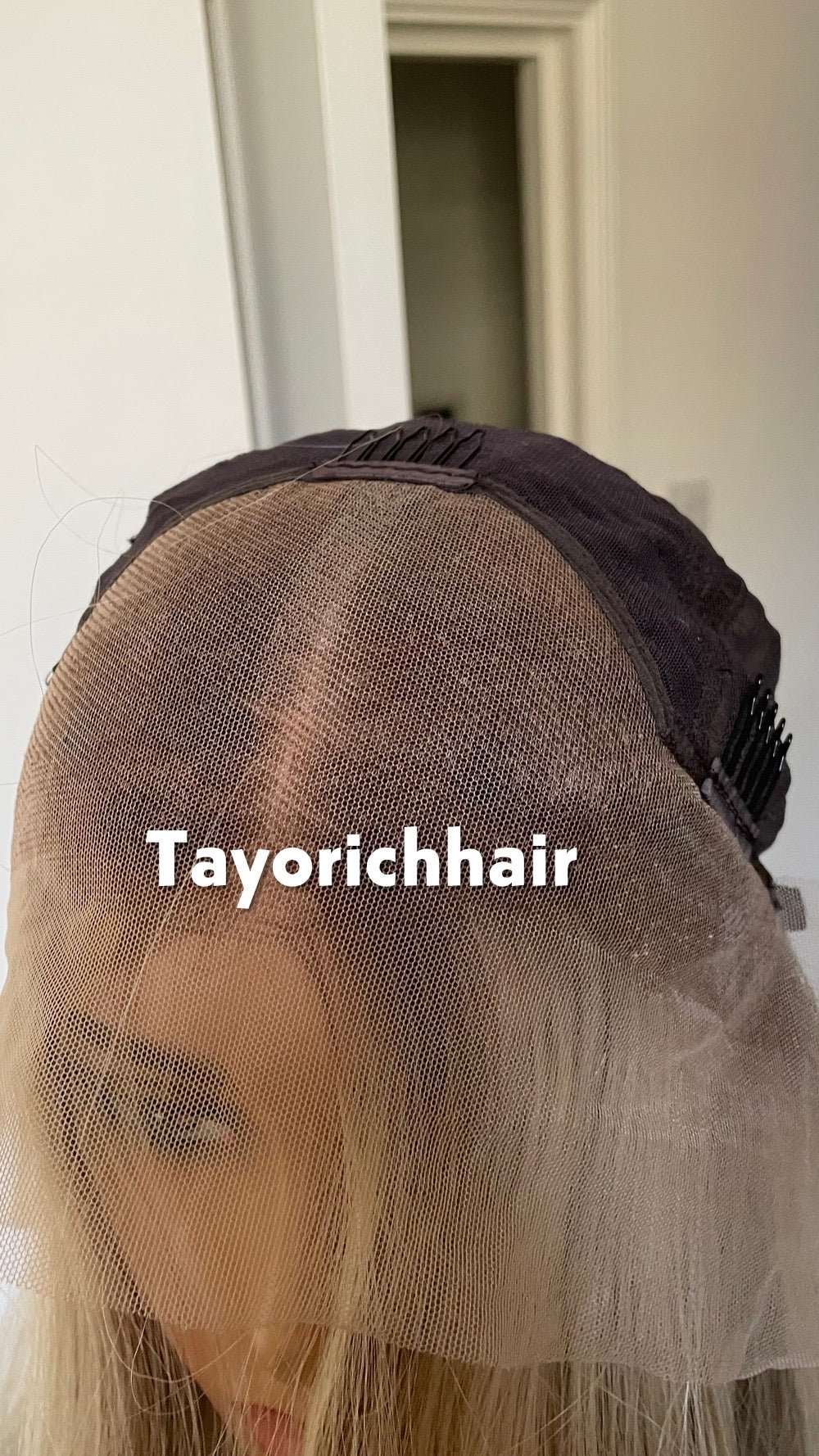 Sunkissed Blonde With Brown Highlights Wig; Lace Frontal Synthetic Wig, 16 Inches, Low Density Wig