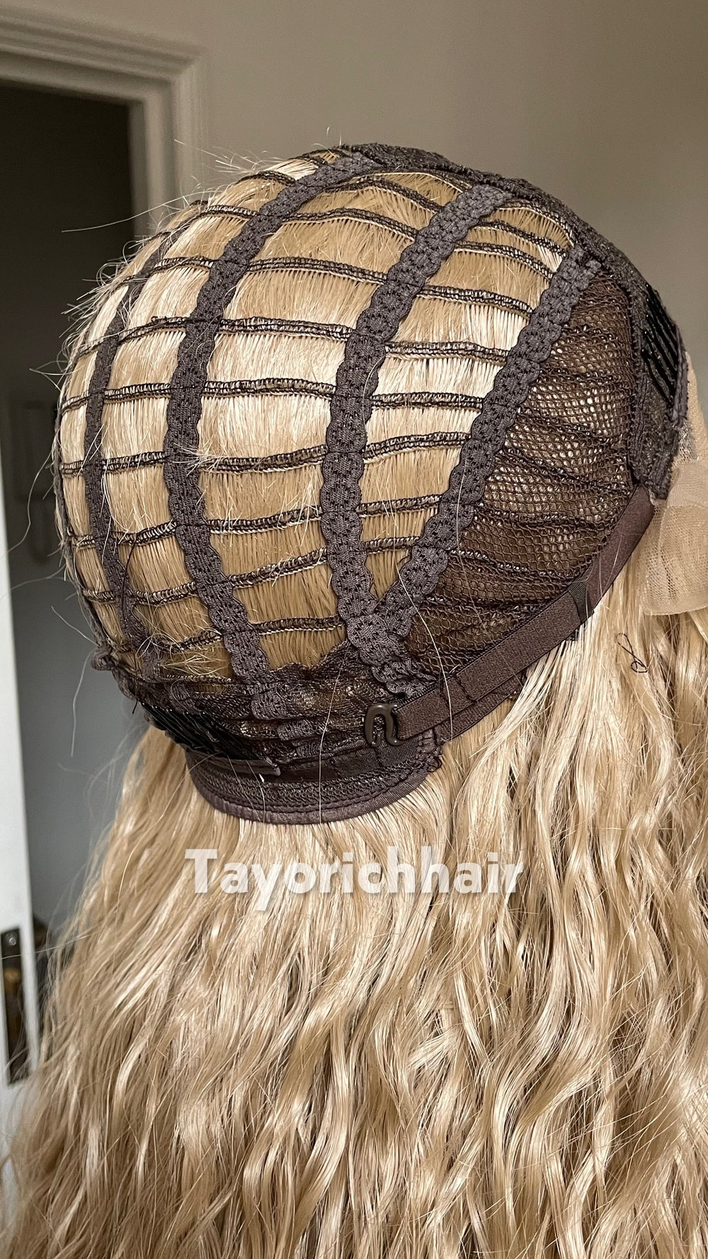 Medium Blonde Curly Wig | 10” Front 20” Back | Heat Safe Synthetic Lace Front Wig | 13x3 Transparent Lace | Small Cap | Tayorichhair