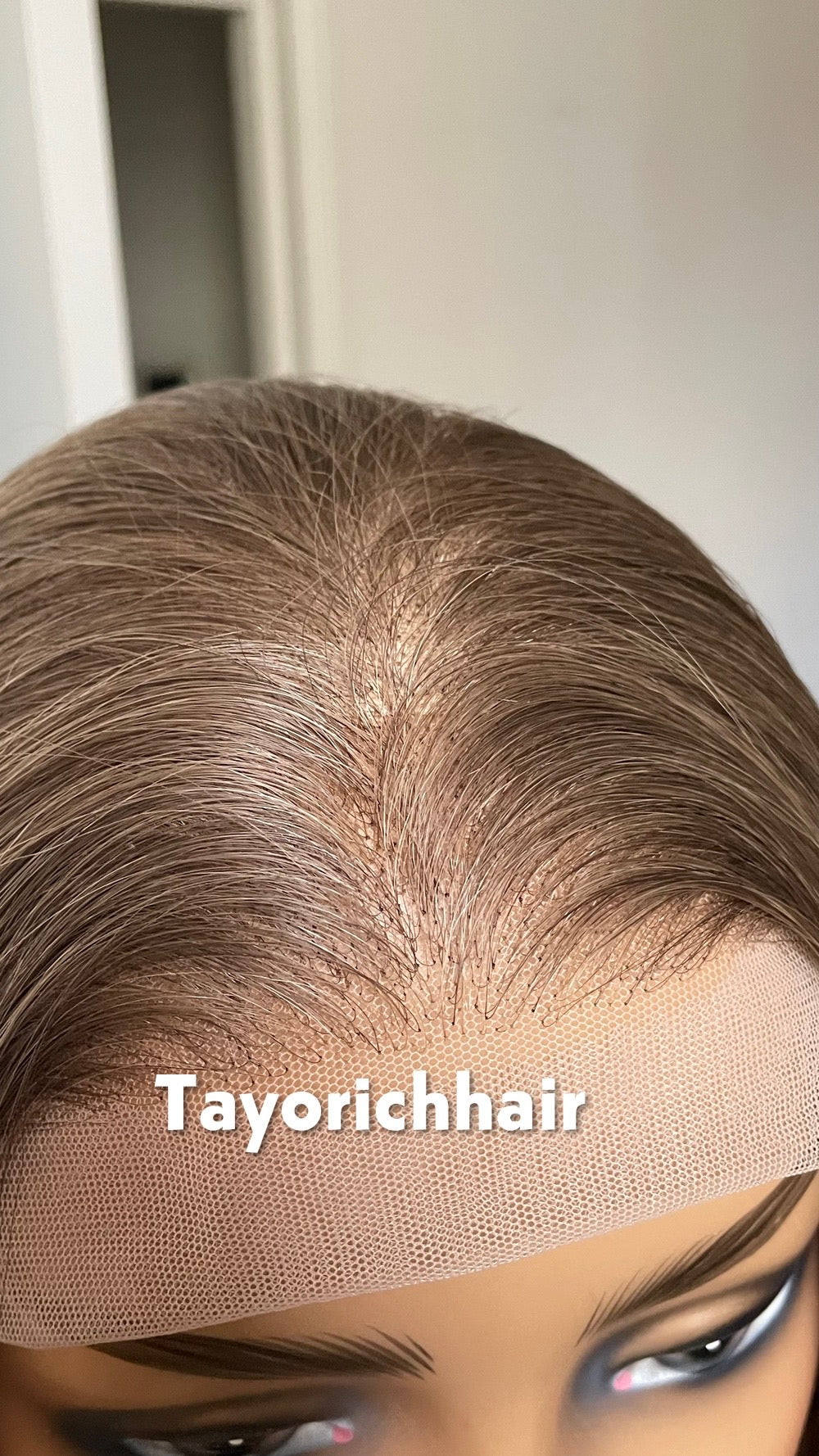 Dark Ash Blonde Straight Wig- 16 Inch Lace Front, Heat Resistant Synthetic Hair