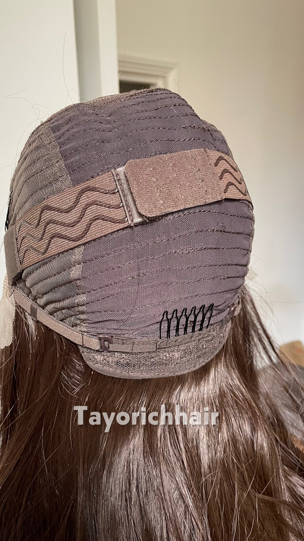 Dark Brown Heat Safe Synthetic Lace Front Wig | 16” Layered Bouncy Wave Wig | 13x6 Transparent Lace | Glueless | Tayorichhair