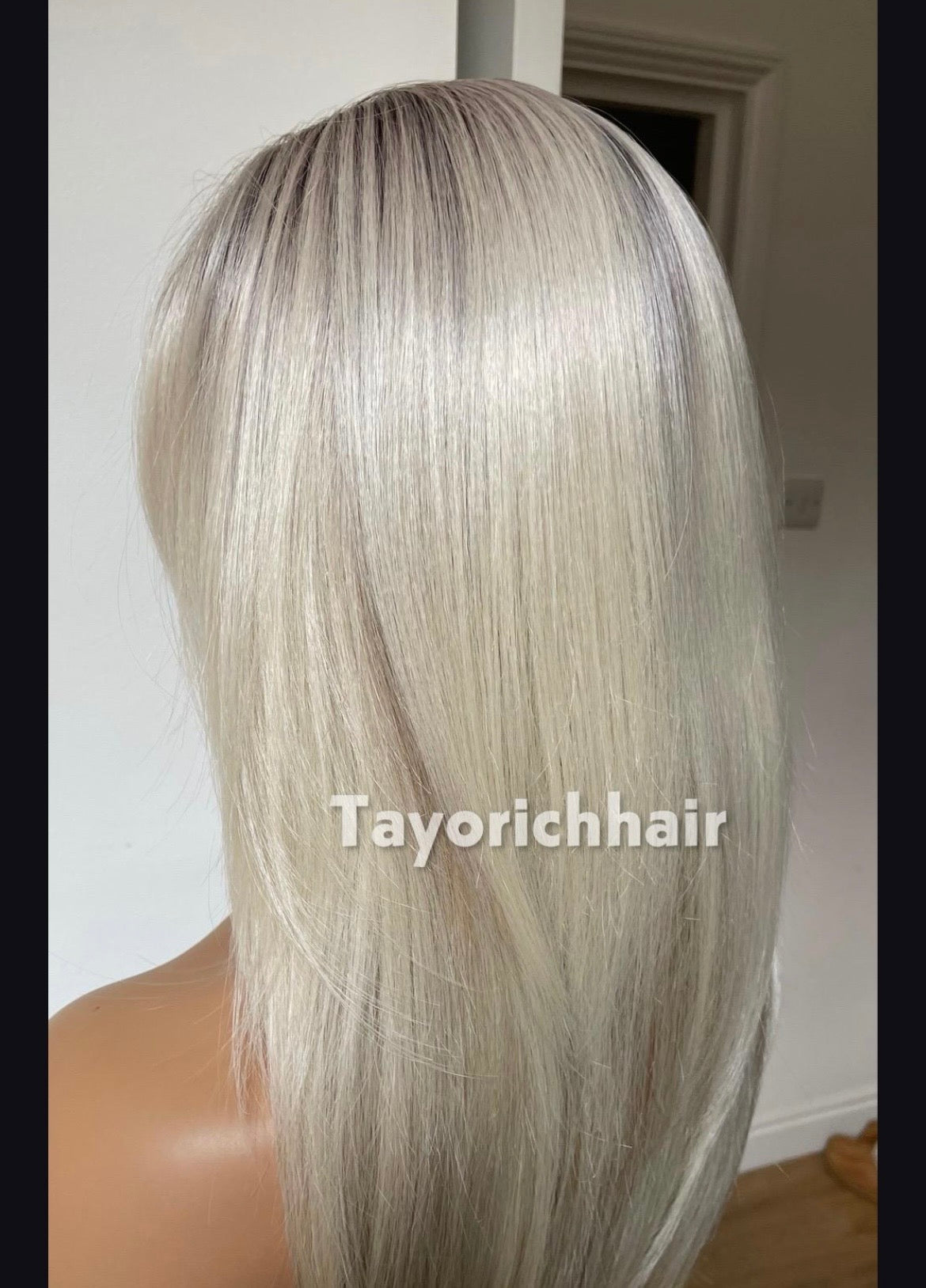 Blonde 16” Feathered Layered Wig | Dark Roots & Lowlight