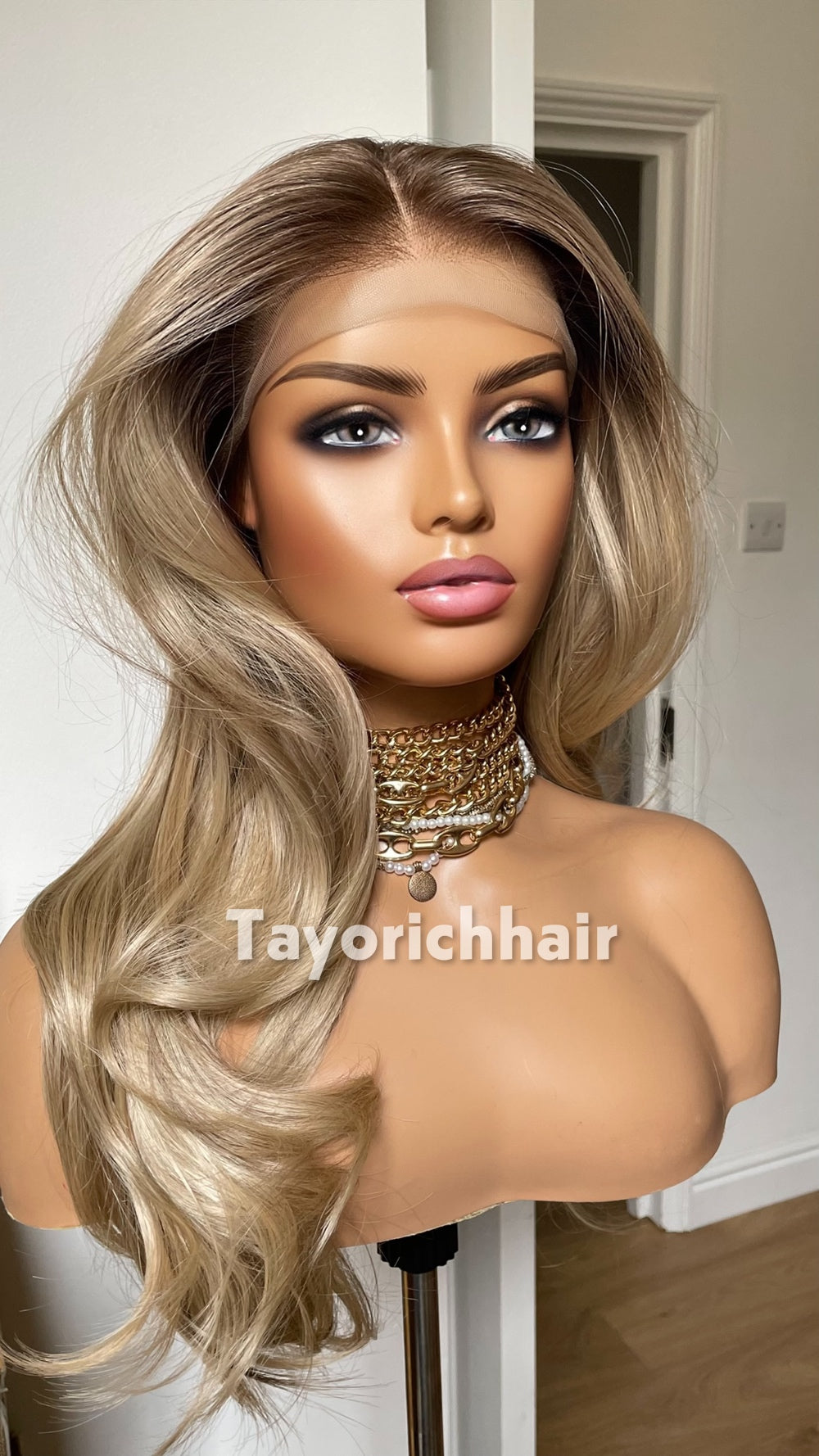 Sun Kissed Honey Blonde Wavy Lace Front Wig - 20" Heat Resistant Synthetic | Suitable for Medical Hair Loss, Alopecia & Fashion