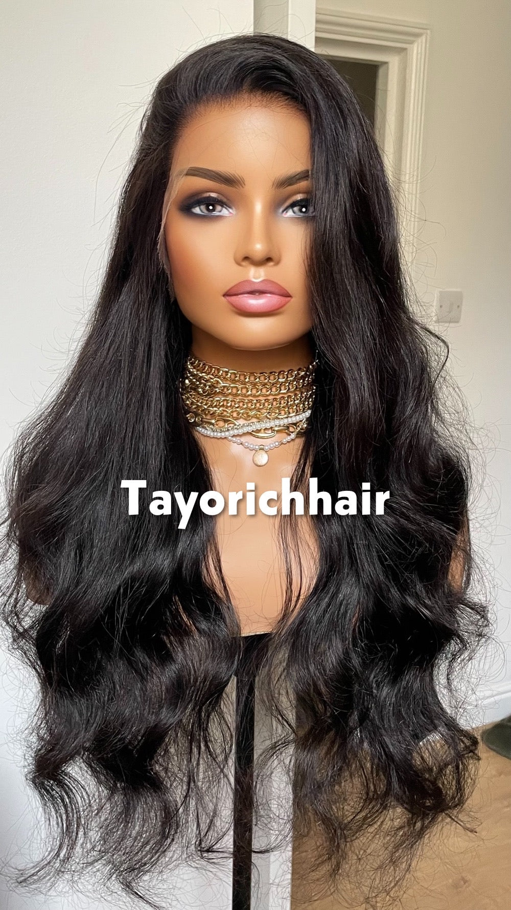 Black Human Hair Lace Wig; Bleached Knots, Small Cap, HD Lace
