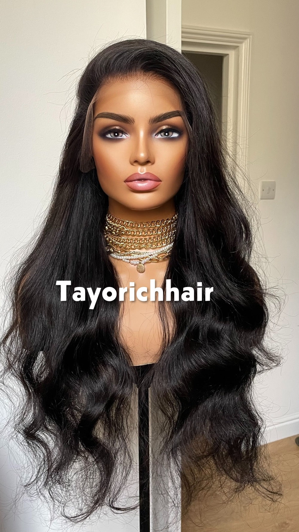 Black Human Hair Lace Wig; Bleached Knots, Small Cap, HD Lace