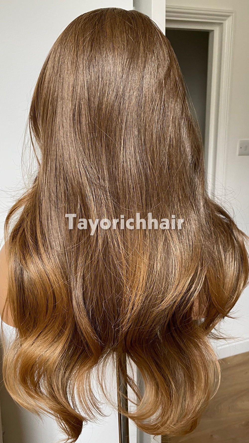 Mixed Caramel Brown Heat Safe Synthetic Lace Front Wig | 20” Wavy Wig | 13x4 Transparent Lace | Middle Part | Tayorichhair