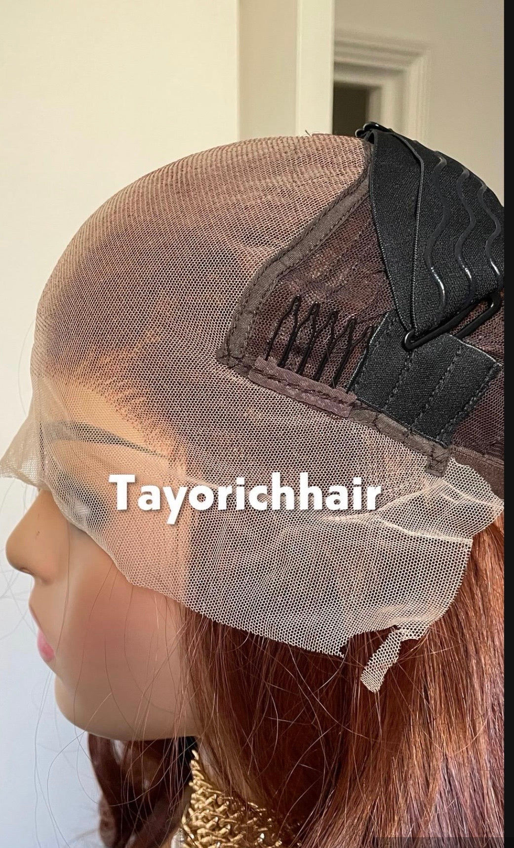 Reddish Brown Heat Safe Synthetic Lace Front Wig | 24” Bouncy Waves | 13x6 Transparent Lace | Glueless | Tayorichhair