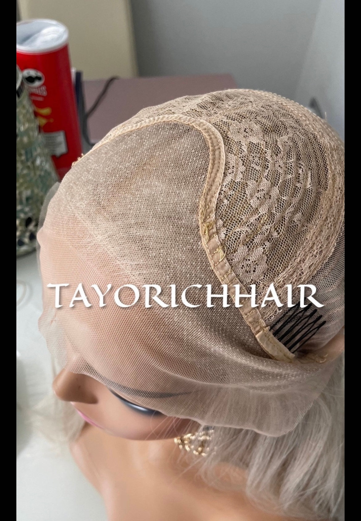 Pearl Blonde Synthetic Lace Wig