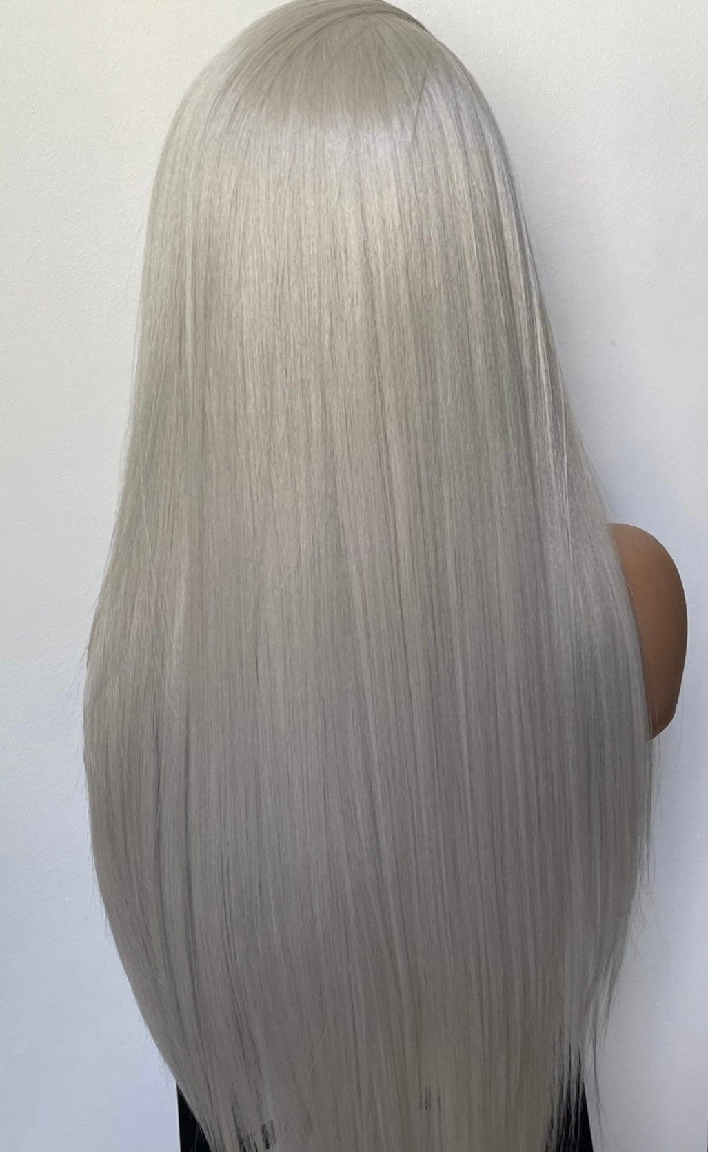 Ice Blonde Platinum Blonde Straight Synthetic Lace Wig/ Lace Front heat Resistant Luxury Synthetic Wig /13x4 Ash White Free Part Wigs