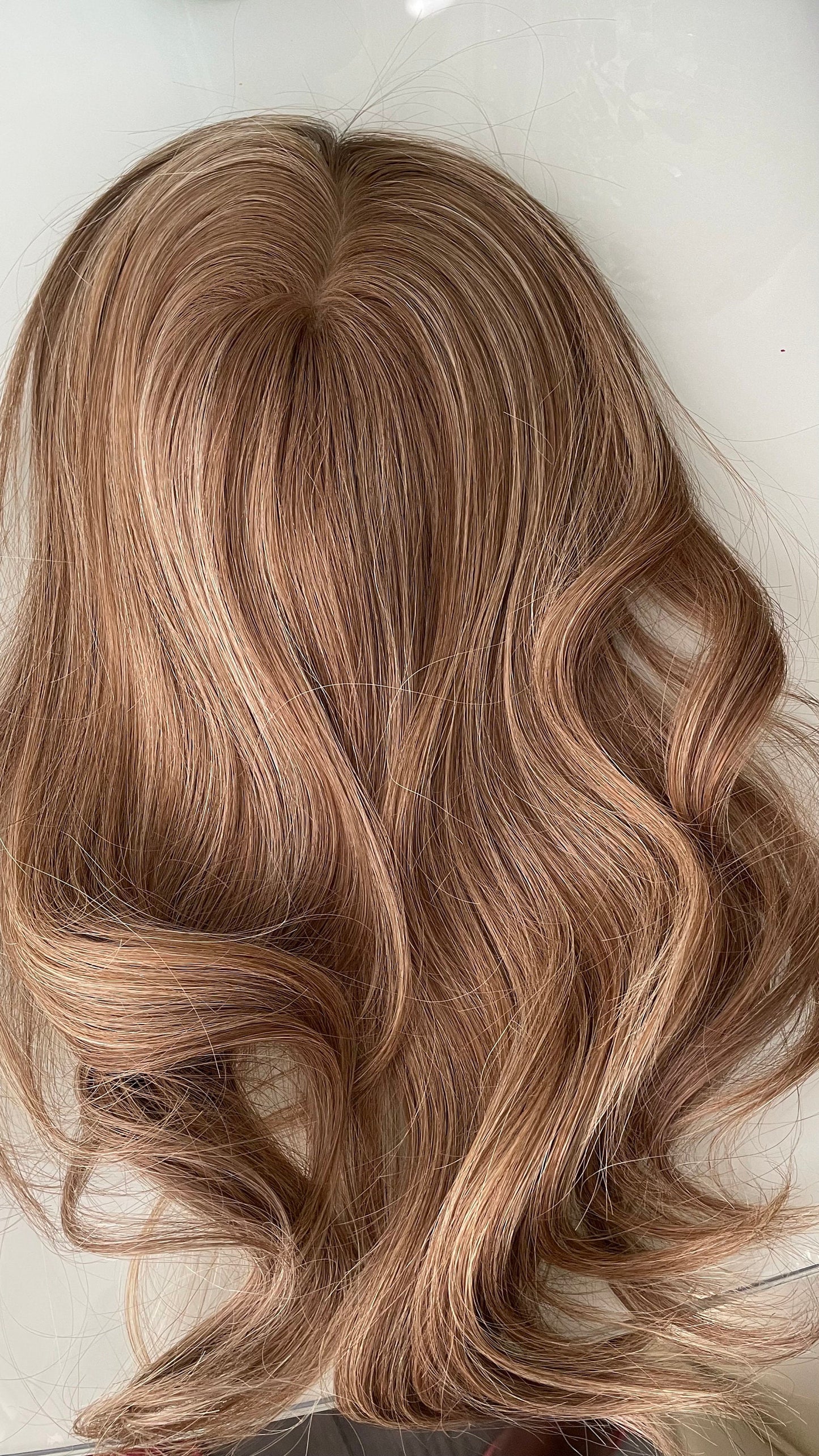 Mixed Ash Blonde Silk Base Topper 5x6 14 Inches Wavy/ Mixed Blonde Lush Human Hair Topper For Daily Wear/Hair Toppers For Women TAYORICHHAIR