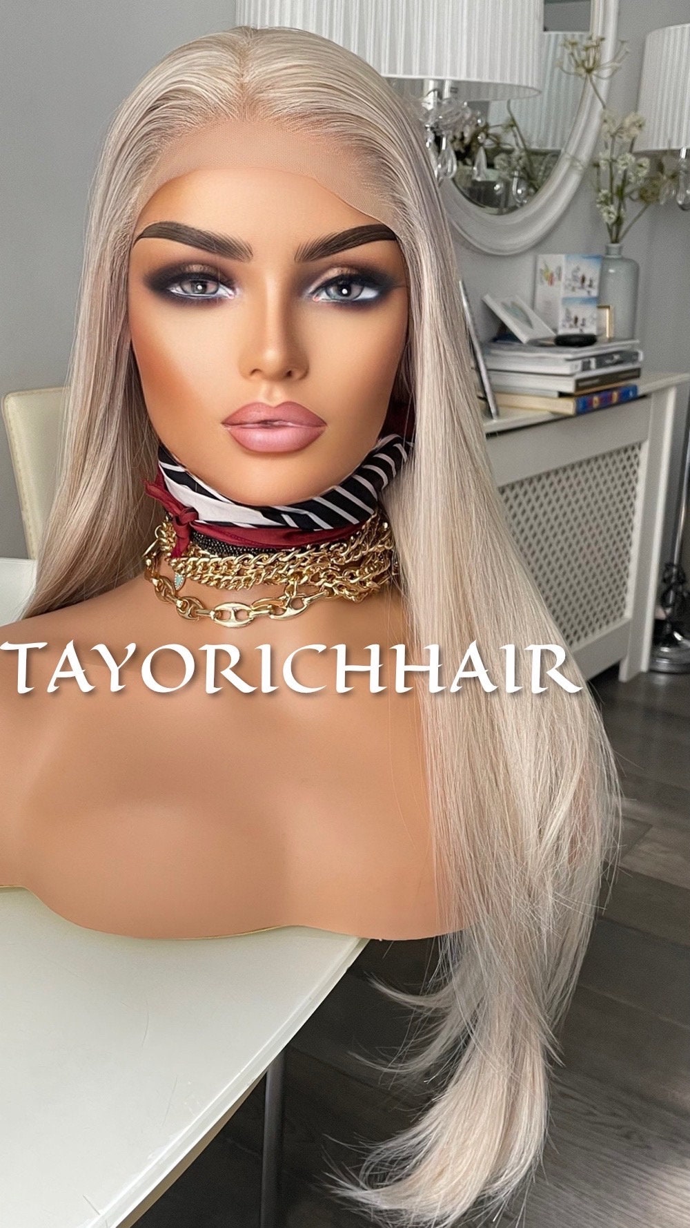 Pearl Blonde Synthetic Lace Wig