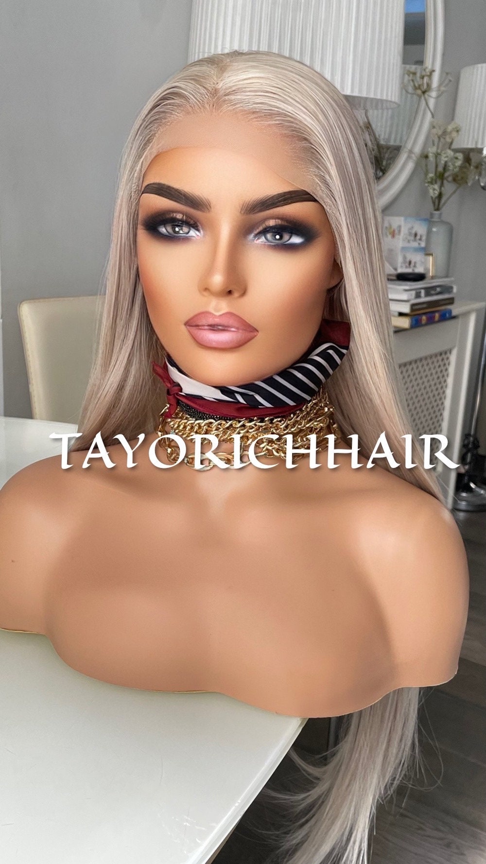 Pearl Blonde Synthetic Lace Wig