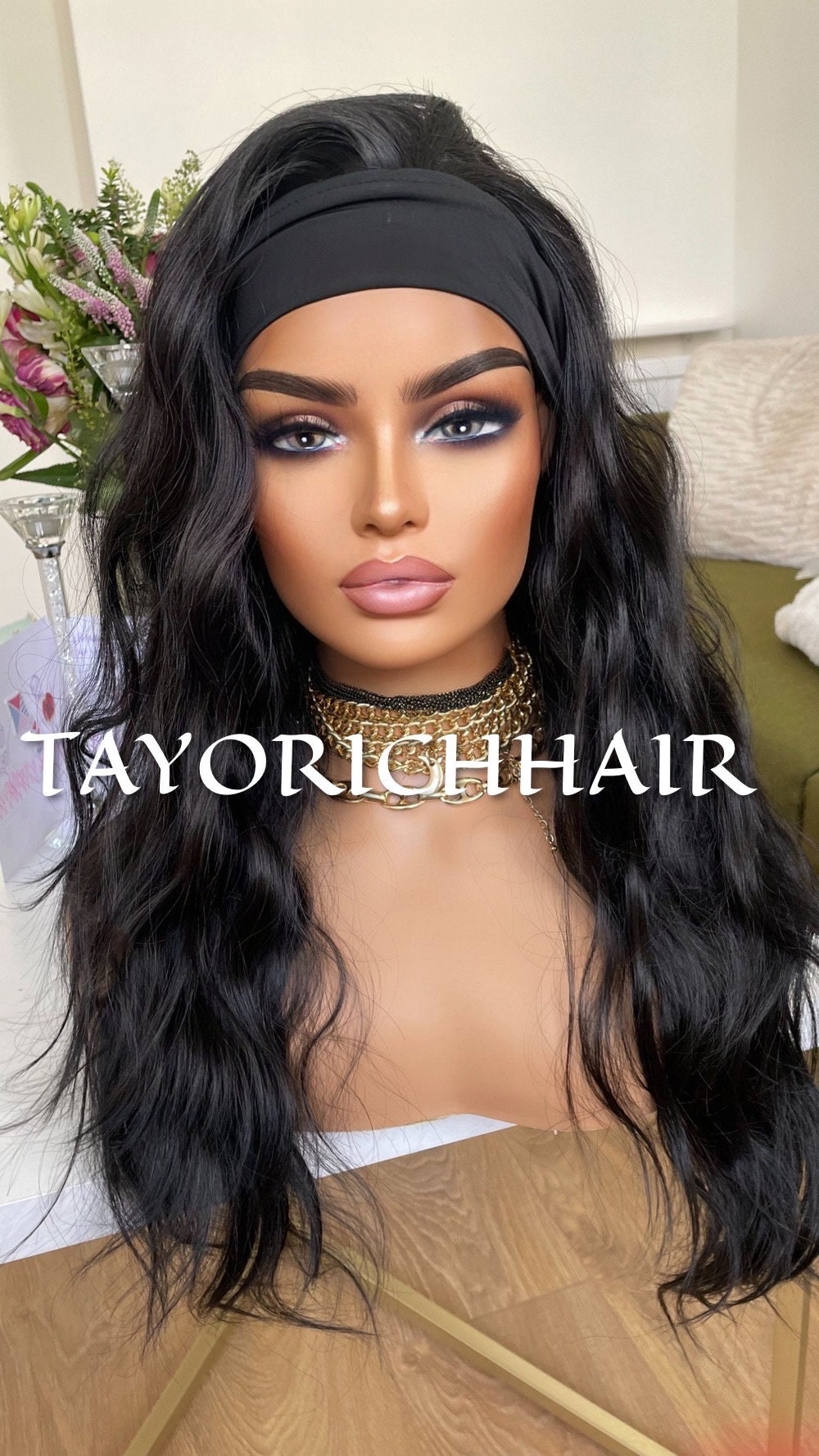 Black Ponytail Synthetic Wig/ No Lace Wig/ Easy To Wear Beginner Friendly Wig/ Sports Exercise Running Wig/ Black Wig For Workout