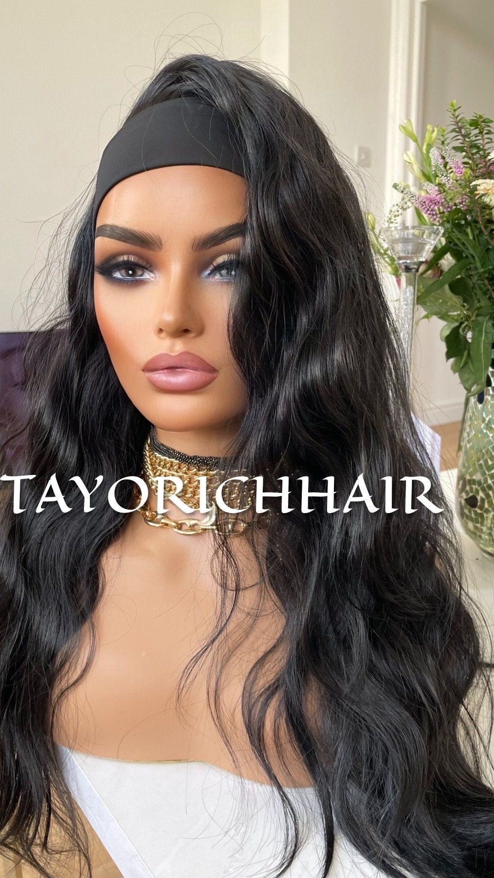 Black Ponytail Synthetic Wig/ No Lace Wig/ Easy To Wear Beginner Friendly Wig/ Sports Exercise Running Wig/ Black Wig For Workout