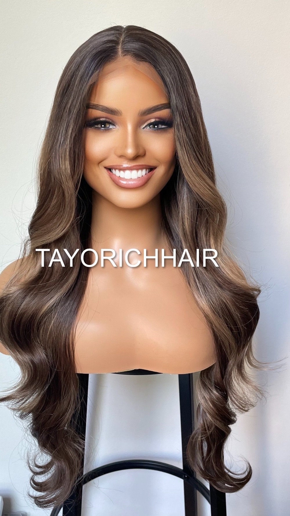 Money Piece Dark And Blonde Mix 13x4 Lace Front Wig/ Raelistic Pre Plucked Hairline/ Layered 24 Inches Wig For Women/ Natural Realistic Wig