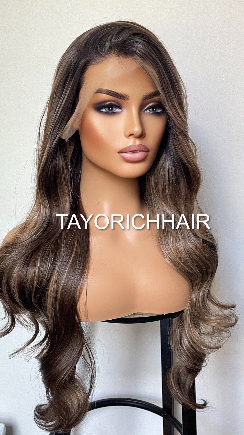 Money Piece Dark And Blonde Mix 13x4 Lace Front Wig/ Raelistic Pre Plucked Hairline/ Layered 24 Inches Wig For Women/ Natural Realistic Wig