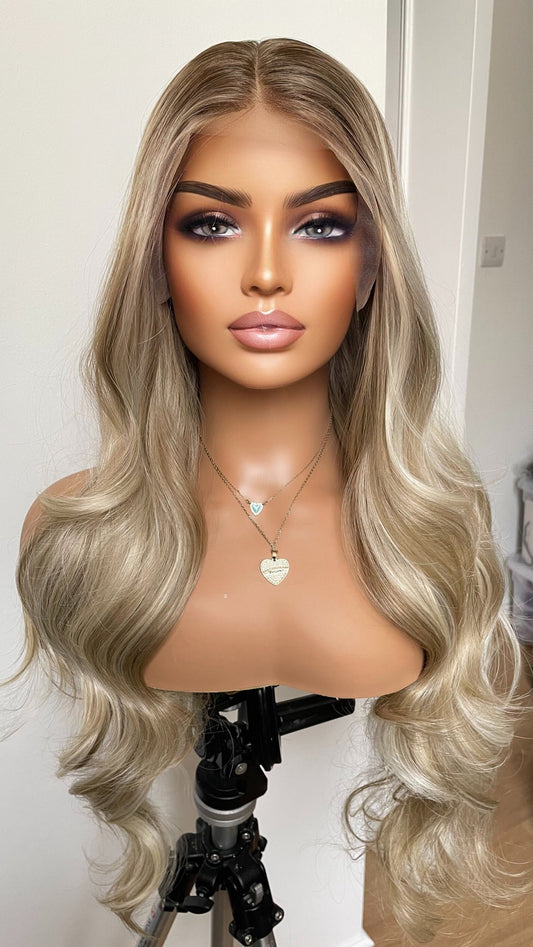 Mixed Blonde Synthetic Lace Front Wig