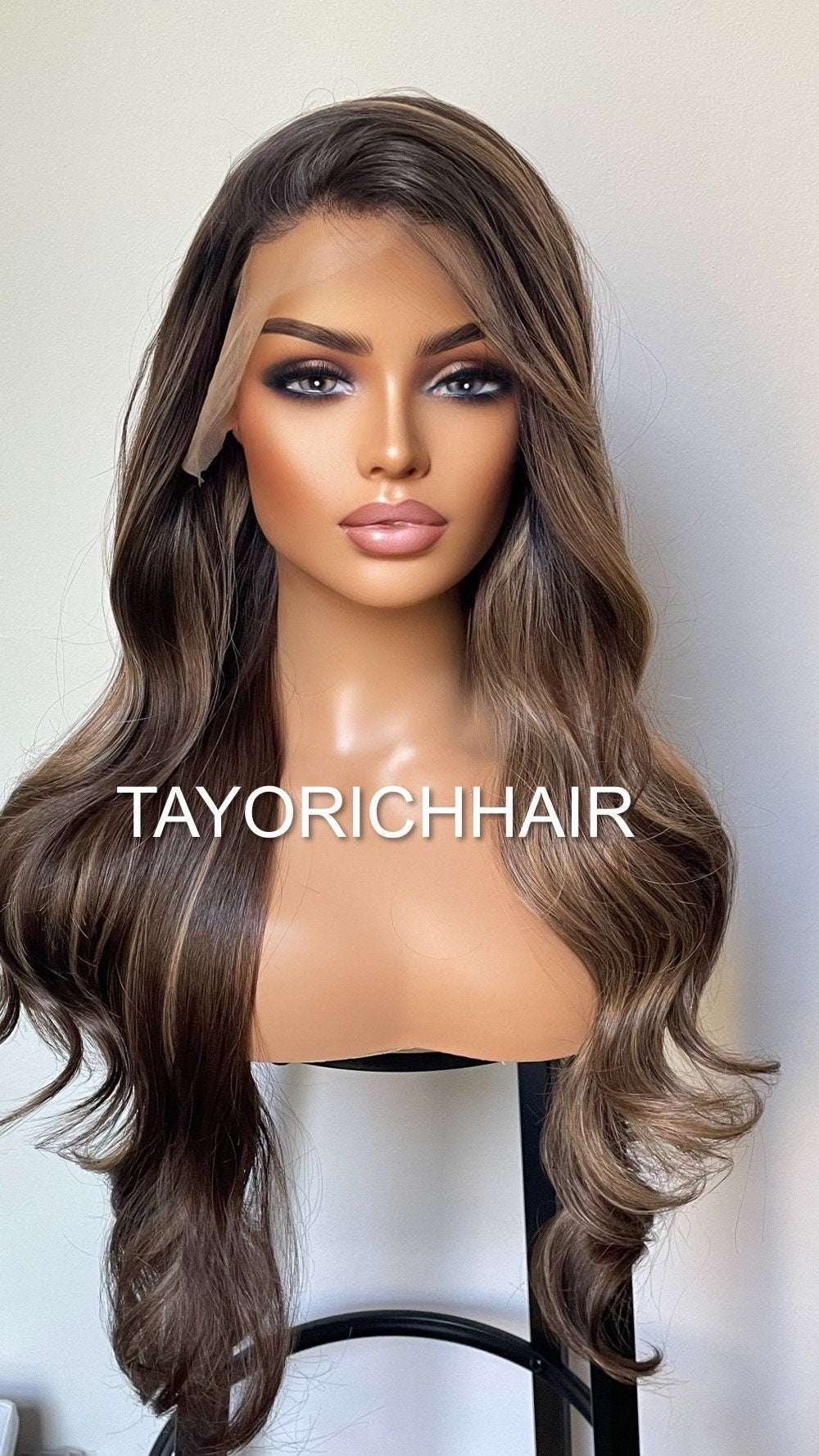 Money Piece Dark And Blonde Mix 13x4 Lace Front Wig/ Raelistic Pre Plucked Hairline/ Layered 24 Inches Wig For Women/ Natural Realistic Wig